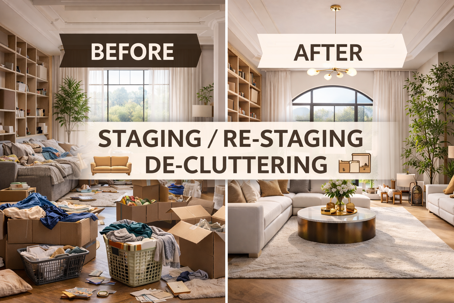 Staging/Re-Staging/De-Cluttering - Professional real estate photography service